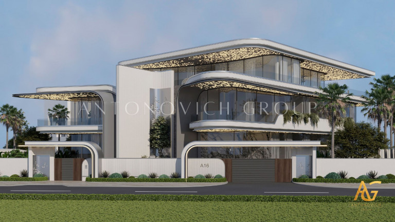 Modern Futuristic Villa Architecture: Antonovich Group's Vision at Bulgari Residence Jumeirah Island Dubai