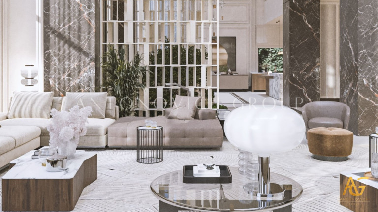 Architectural Masterpieces: Transforming Grand Foyers and Living Rooms in Dubai's Luxury Villas