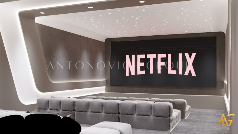 Modern Futuristic Home Cinema Design and Fit-out