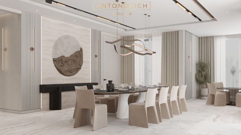 Modern Aesthetic Dining Room Interior Design And Fit-out