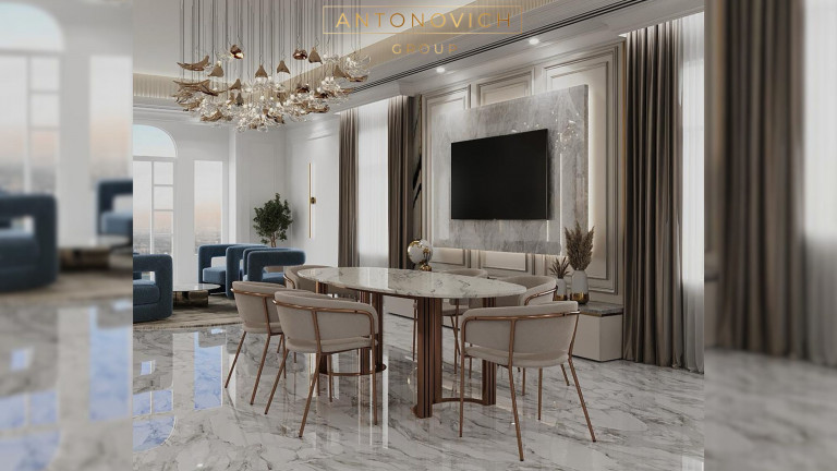 Antonovich Group Expertise in Modern Design For Luxury Dining Room Interior