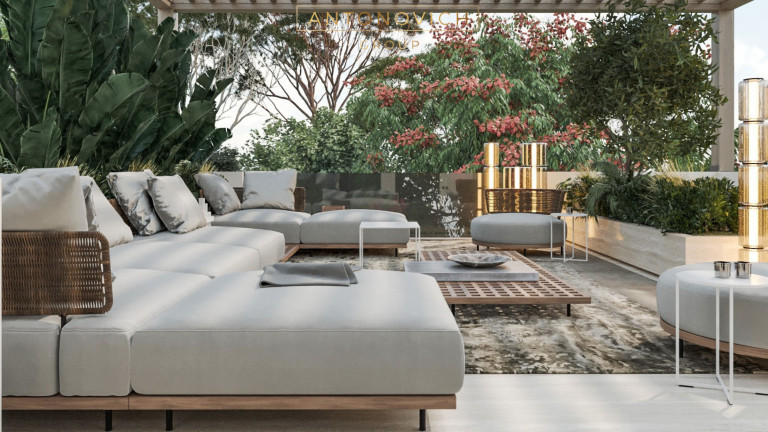 Exquisite Al Fresco: Luxury Villa Terrace Design by Antonovich Group