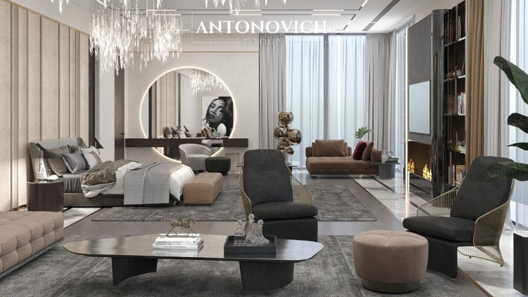 Crafting Modern Elegance: Antonovich Group's Signature Bedroom Designs