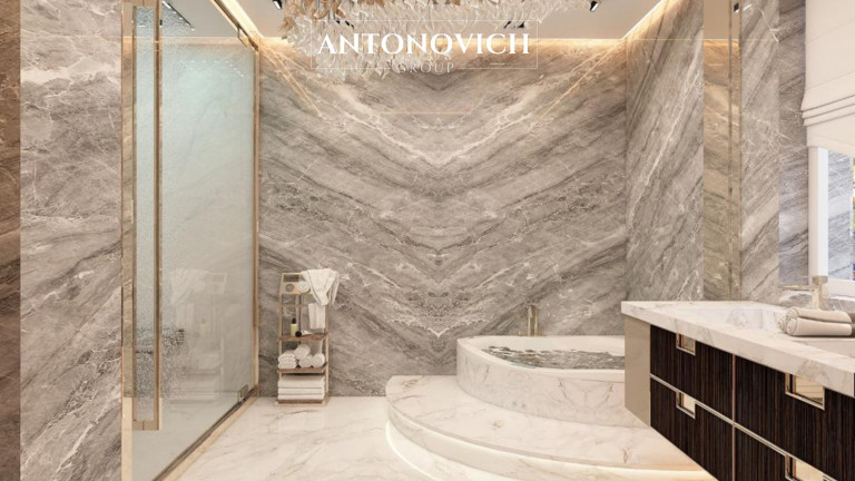 Luxury Master Bathroom Design by Antonovich Group: Tailored Lighting and Sanitary Solutions