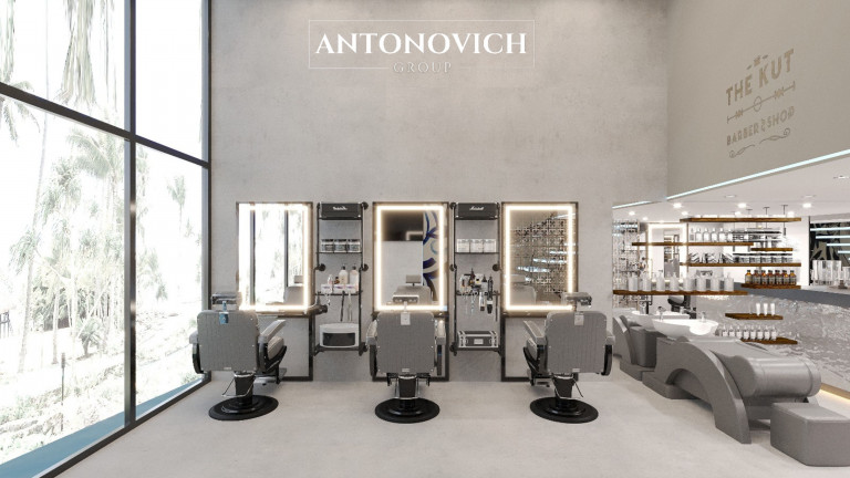 Modern Futuristic Interior Design for a Barbershop