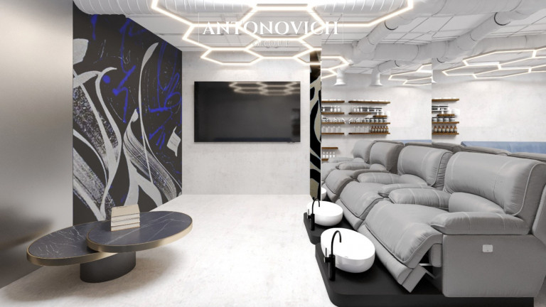 Modern Futuristic Interior Design for a Barbershop