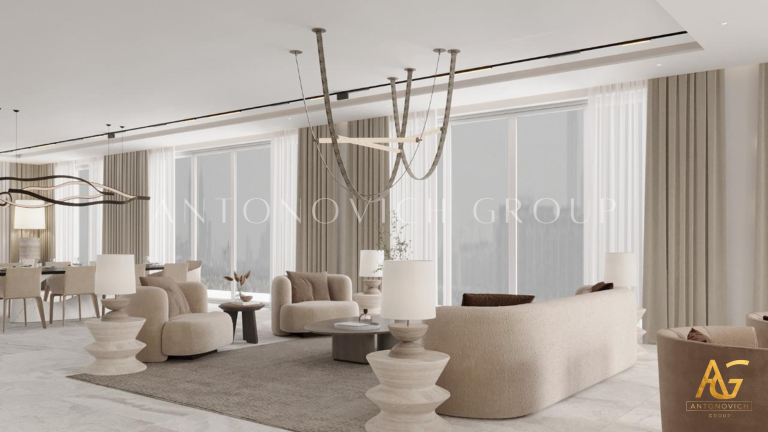 Living room lighting design Dubai