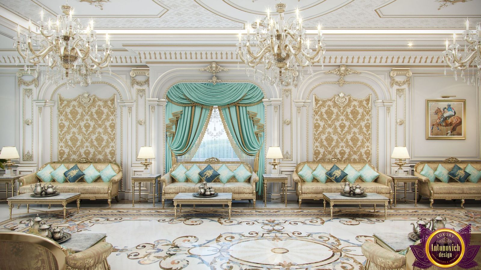 living room design in Dubai