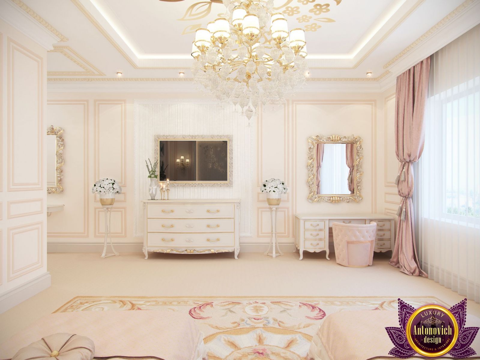Elegant girls room with a classic touch and sophisticated details