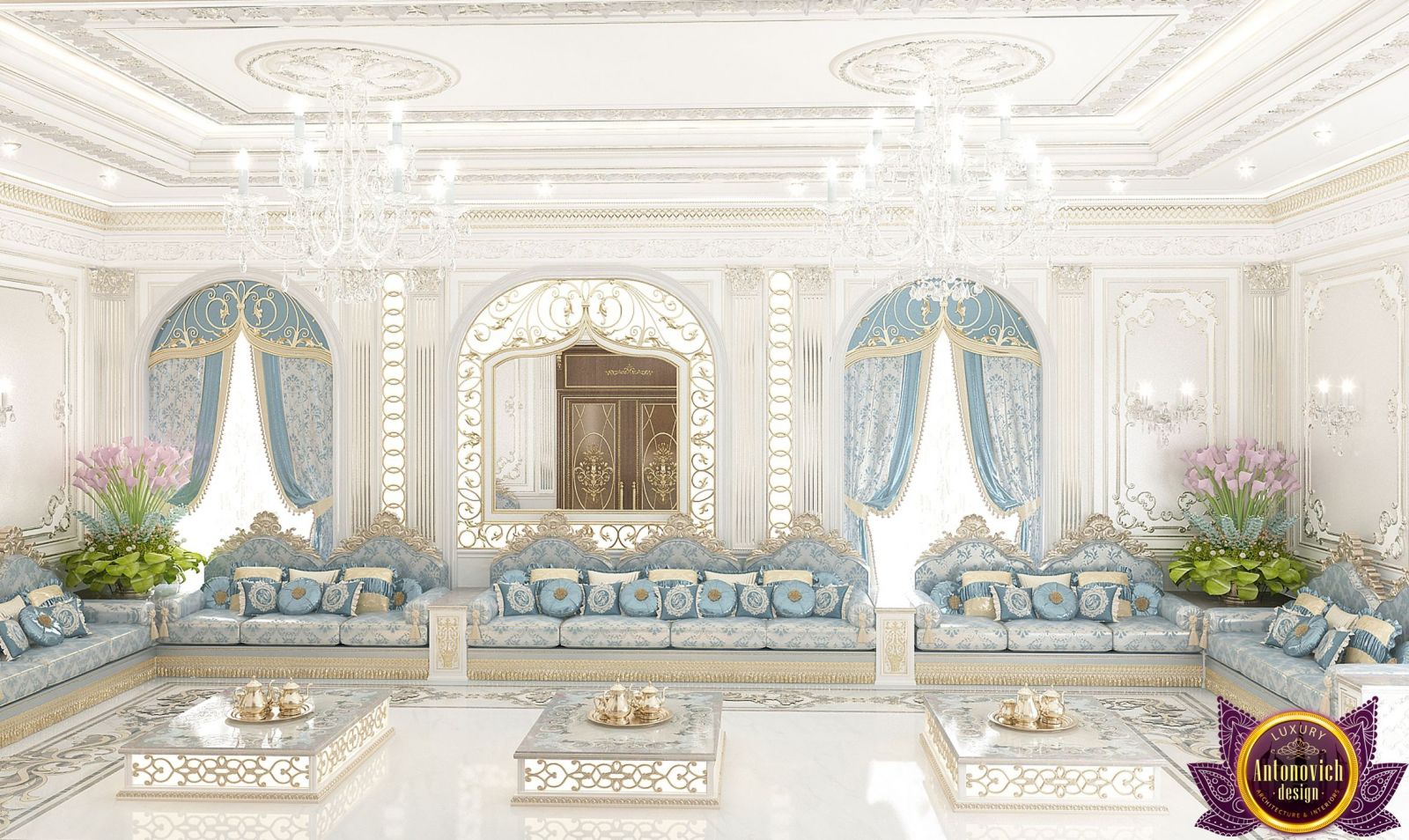 Minimalist Majlis design with a touch of sophistication