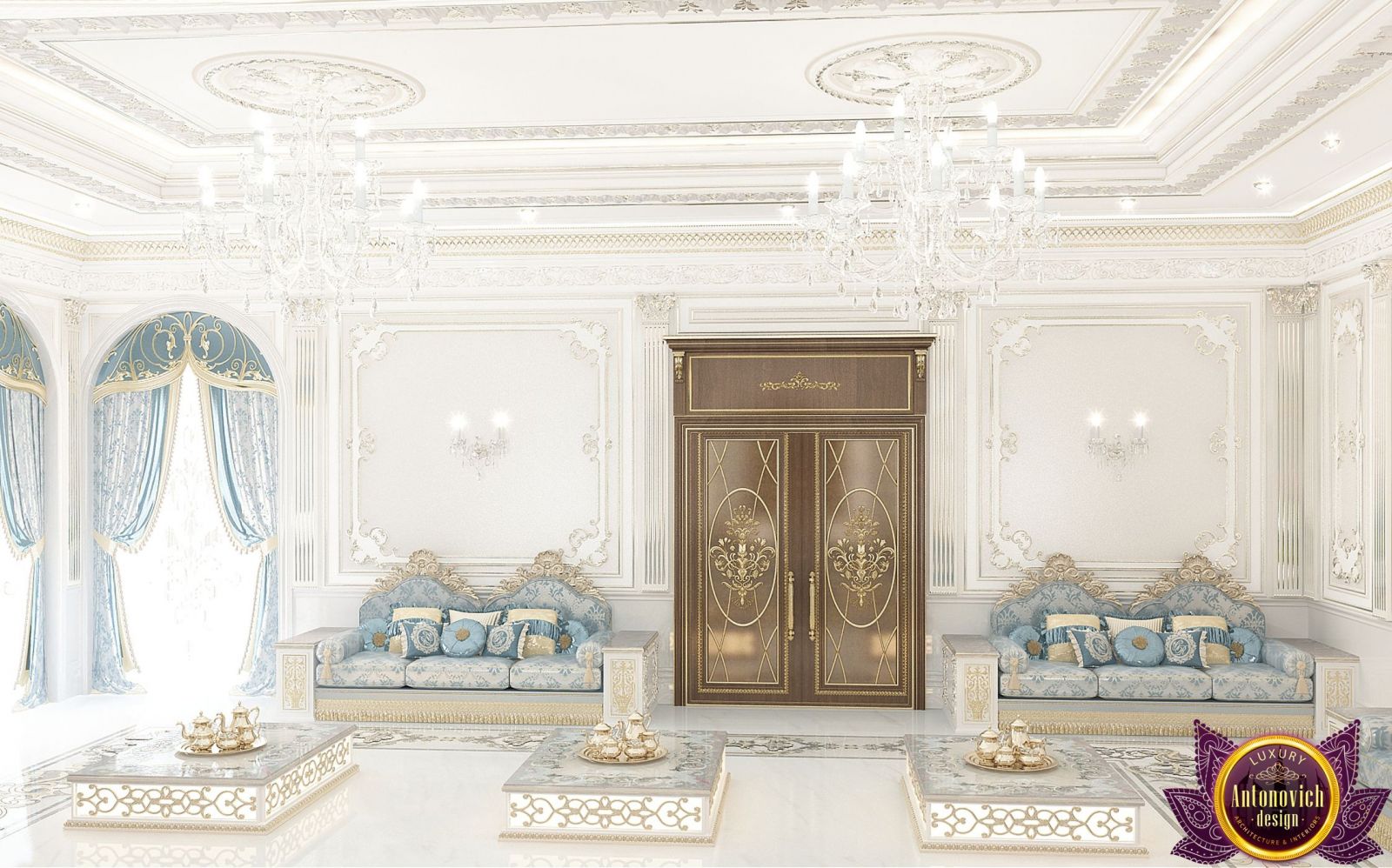 Traditional Majlis with intricate patterns and rich colors