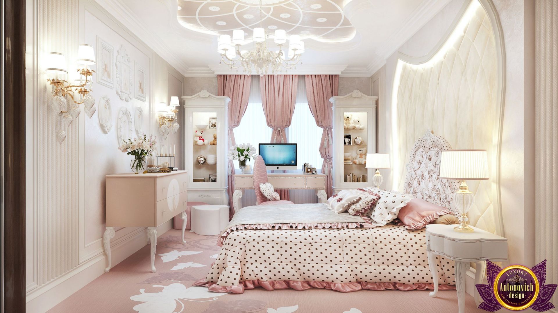 Stunning girls bedroom design with a dreamy color palette