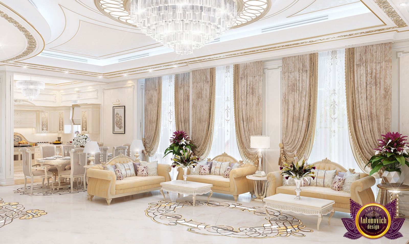 Luxurious living room designed by Abu Dhabi's best interior designer