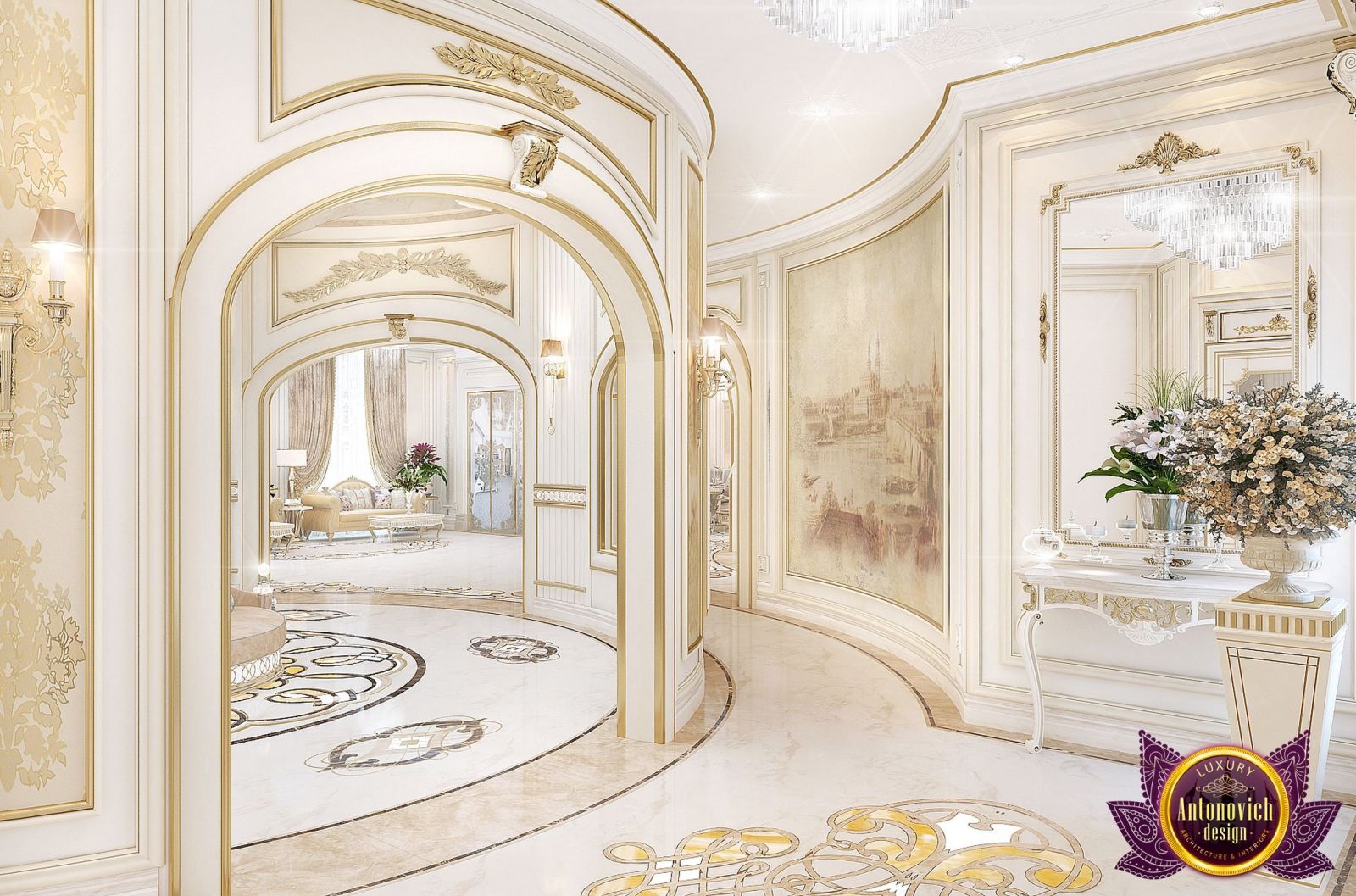 Luxurious living room in Abu Dhabi home