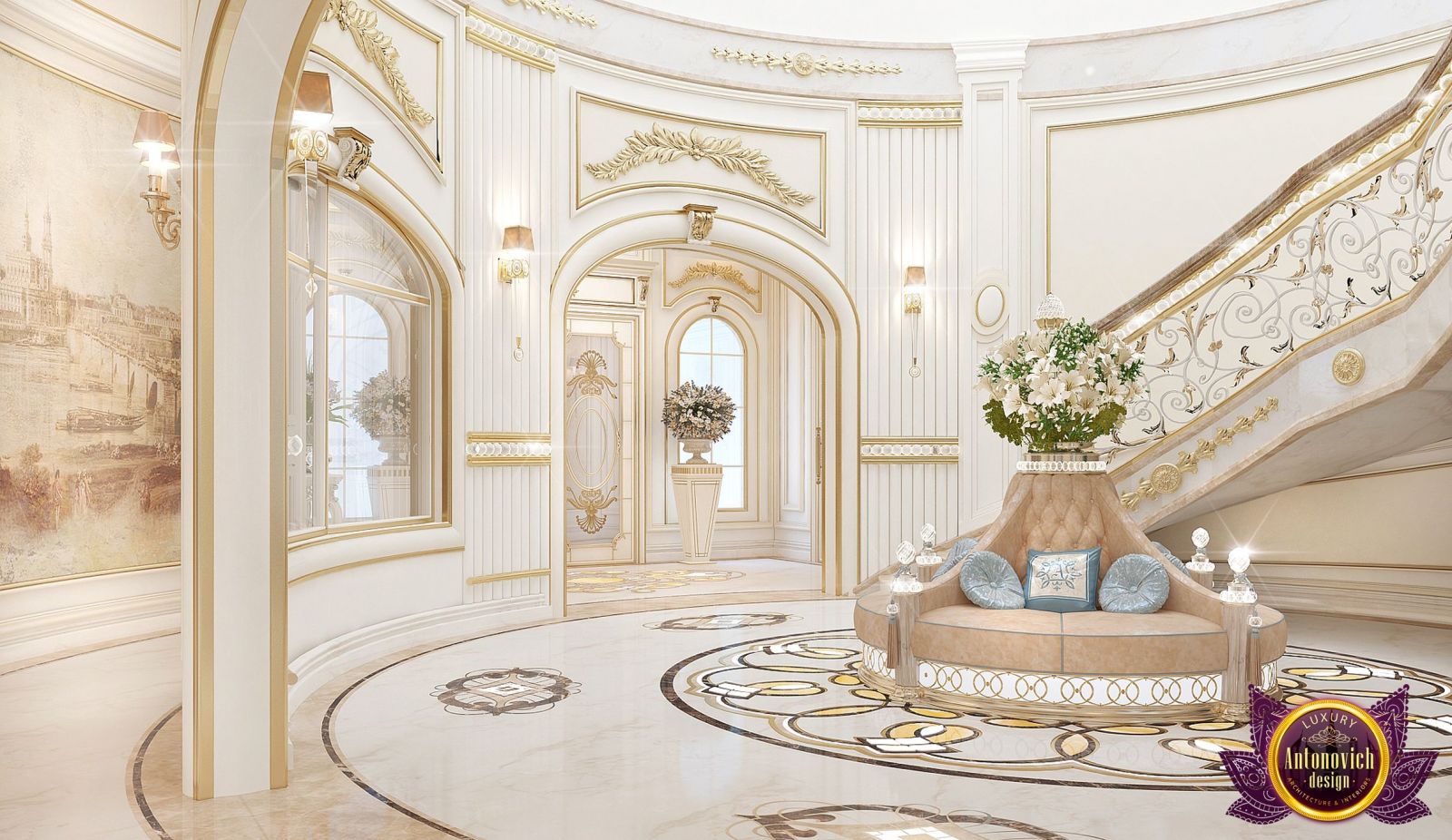 Elegant bedroom showcasing the talent of the top interior designer in Abu Dhabi
