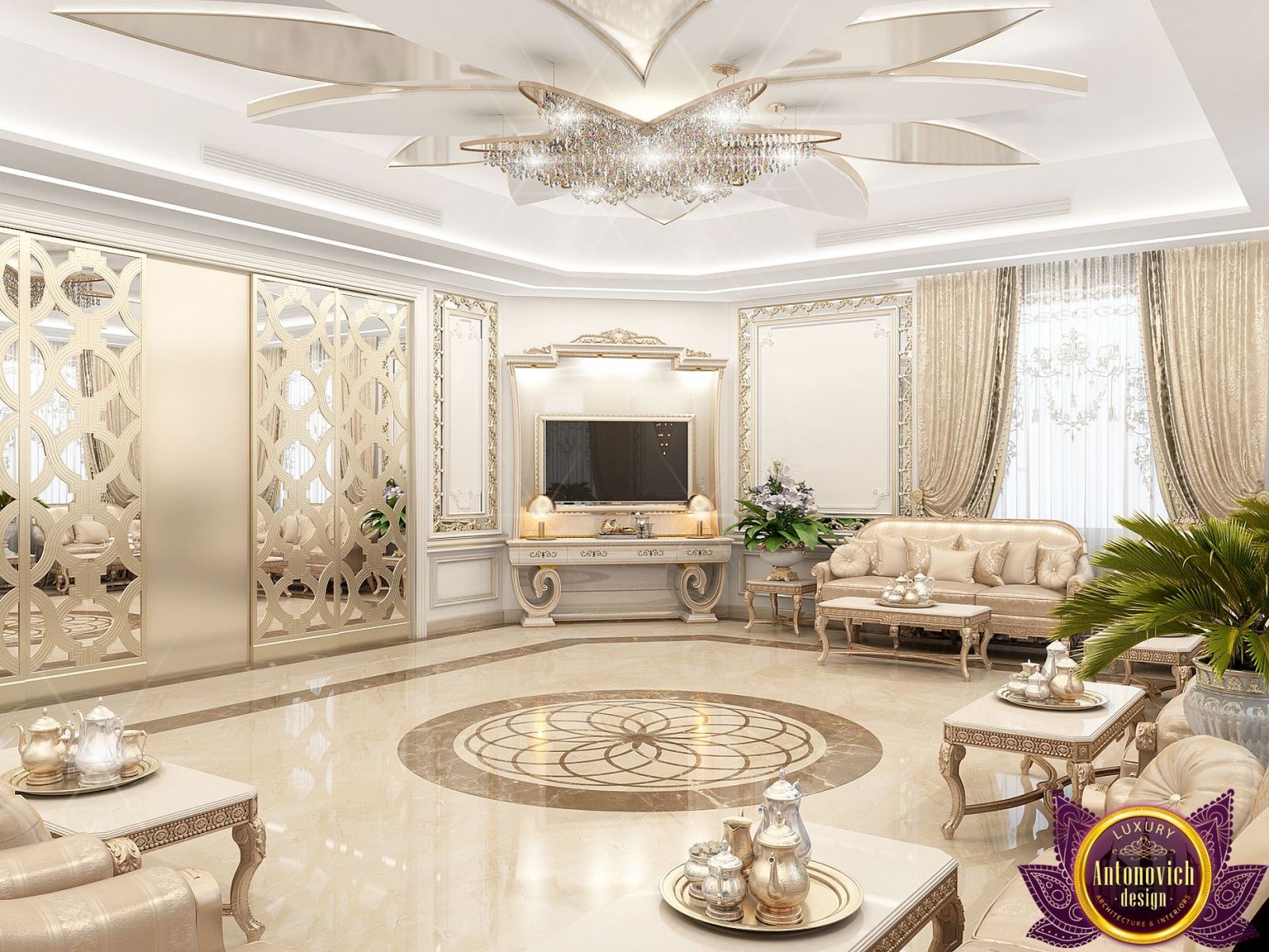Stylish and contemporary Majlis design in a Dubai residence