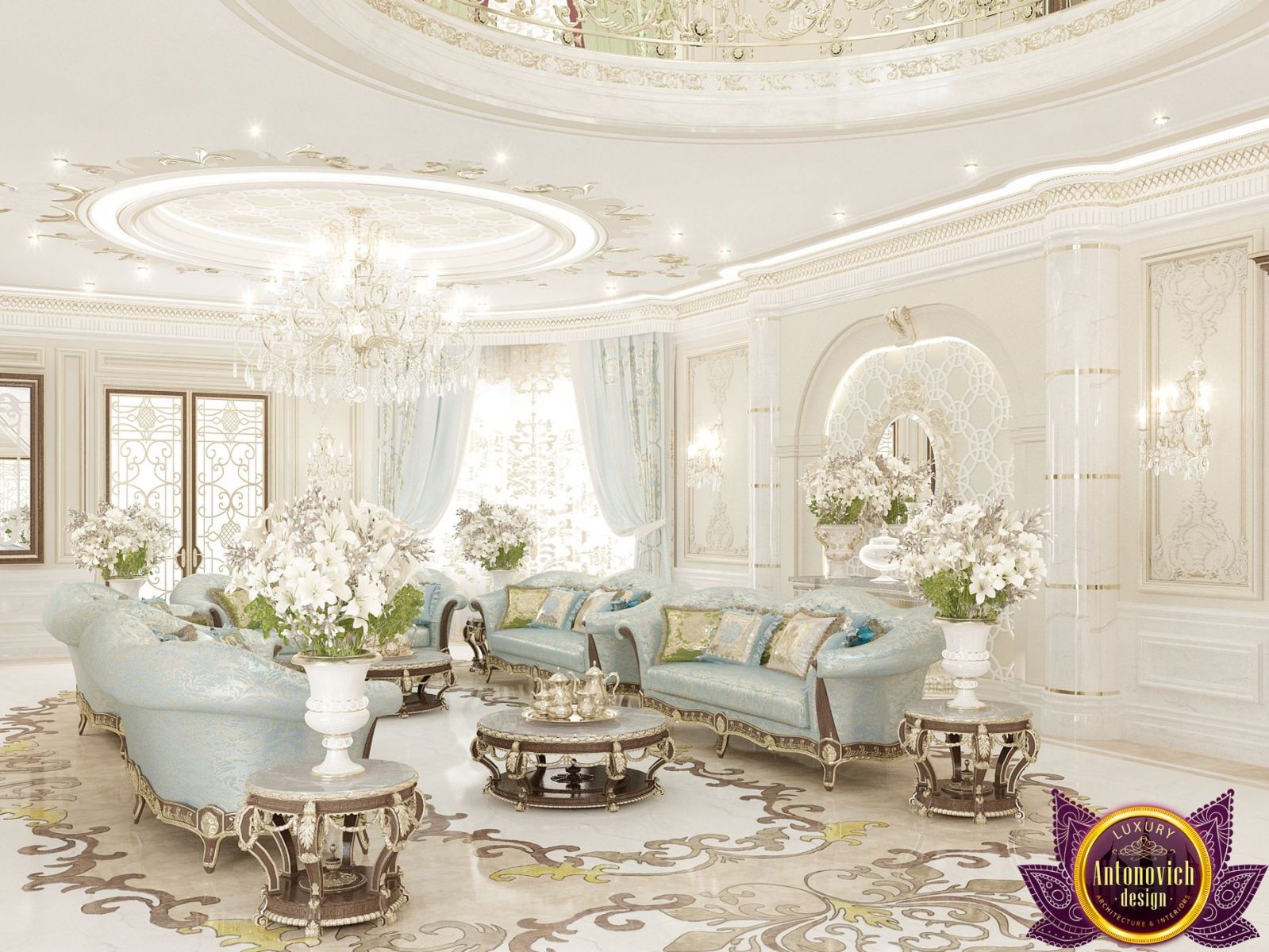 Beautiful exclusive marble floors of Luxury Antonovich ...