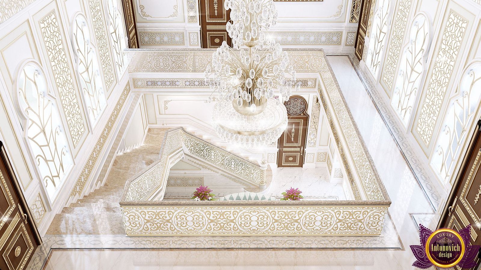exotic marble staircase