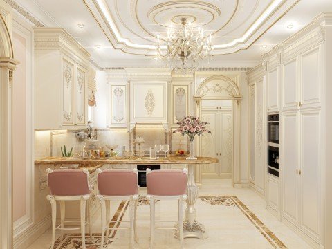 This picture shows the inside of a modern kitchen. There is a black and stainless steel refrigerator, a gas range, white cabinets, and a stainless steel kitchen sink. On the countertop there is a toaster, a blender, and several other kitchen appliances.