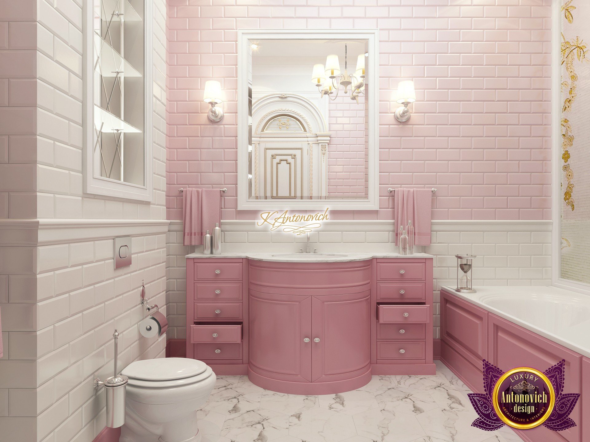 Pink Countertops For Bathroom Vanity