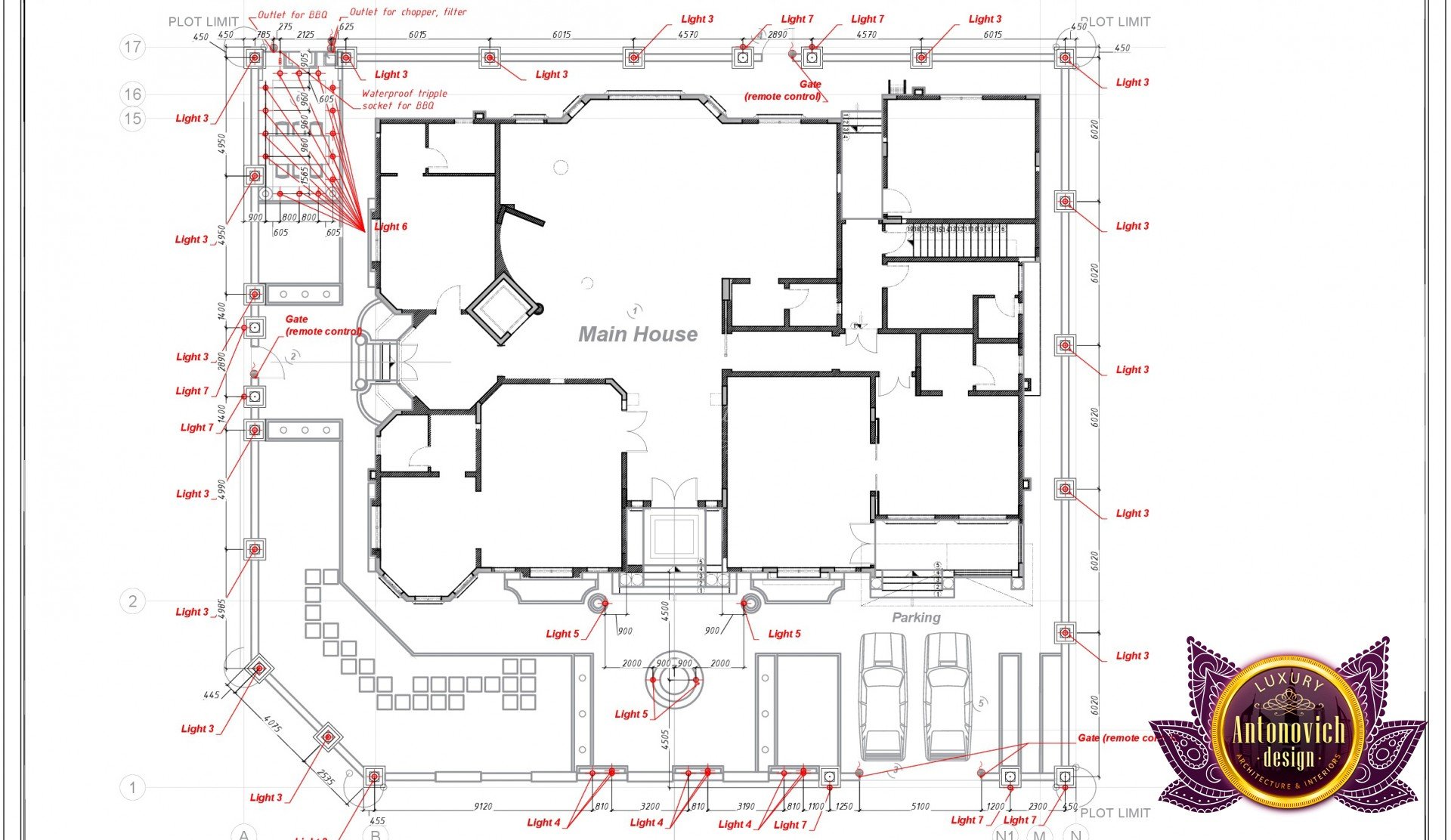 Villa floor plan in Dubai