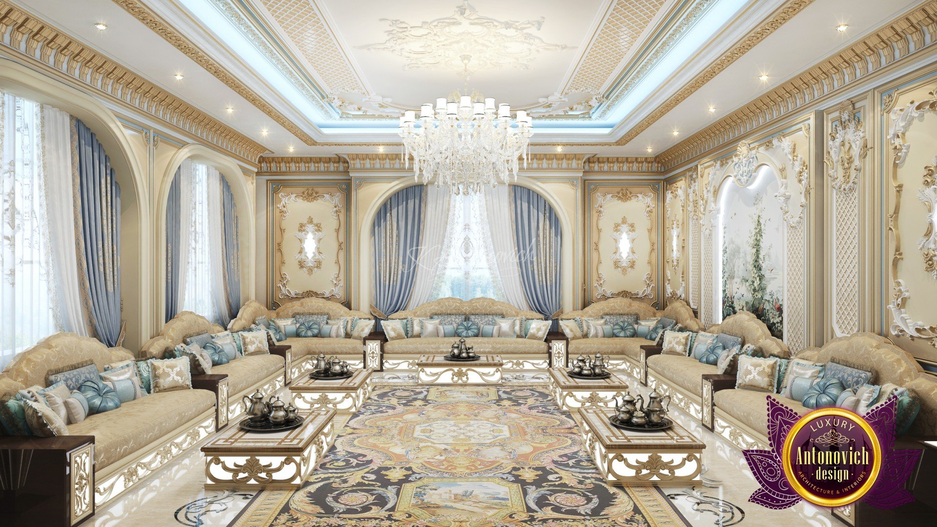 Luxury majlis interior design by Katrina Antonovich