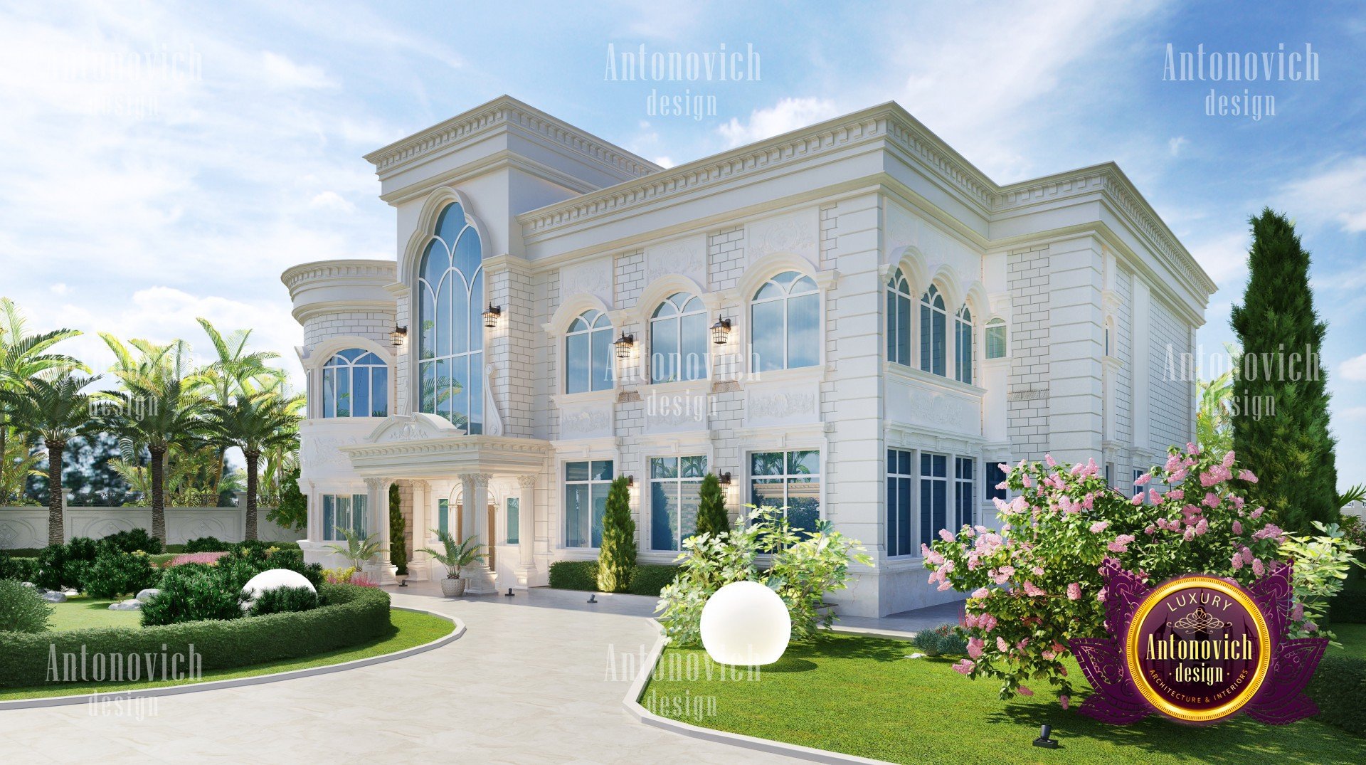 Facade of a Luxury Villa in Dubai