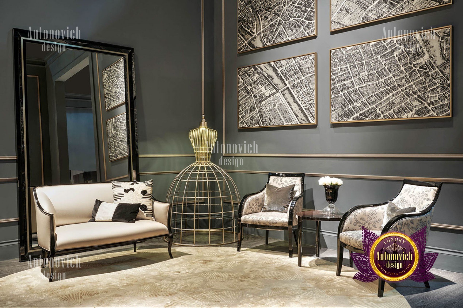 Luxury is all around: classic furniture, exquisite artwork and decor, shining marble floor. Designed with love.