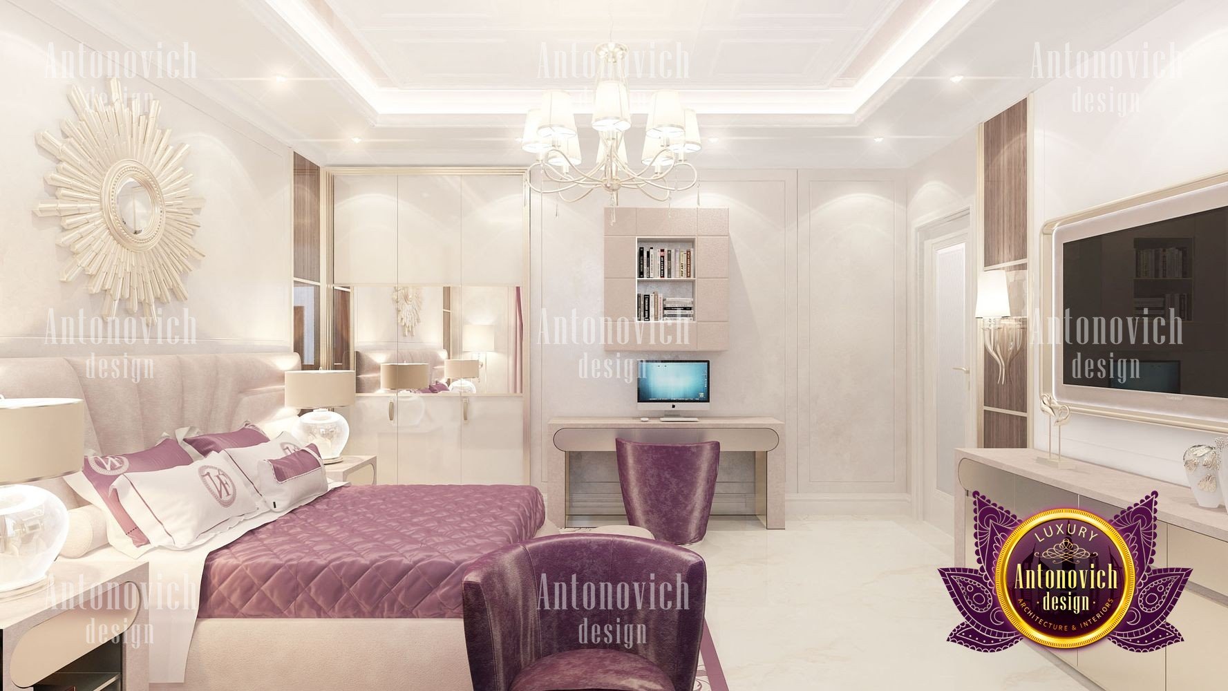 Elegant living room with plush furnishings and stylish decor