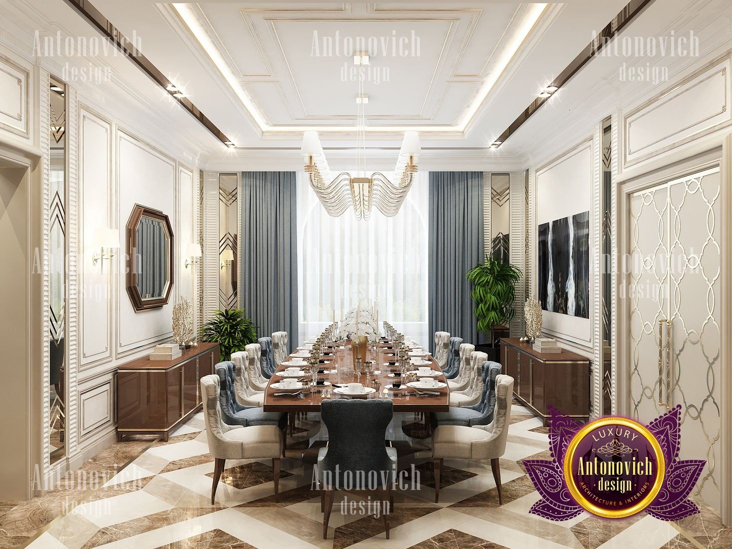 Modern Classic Villa Interior Design by Luxury Antonovich