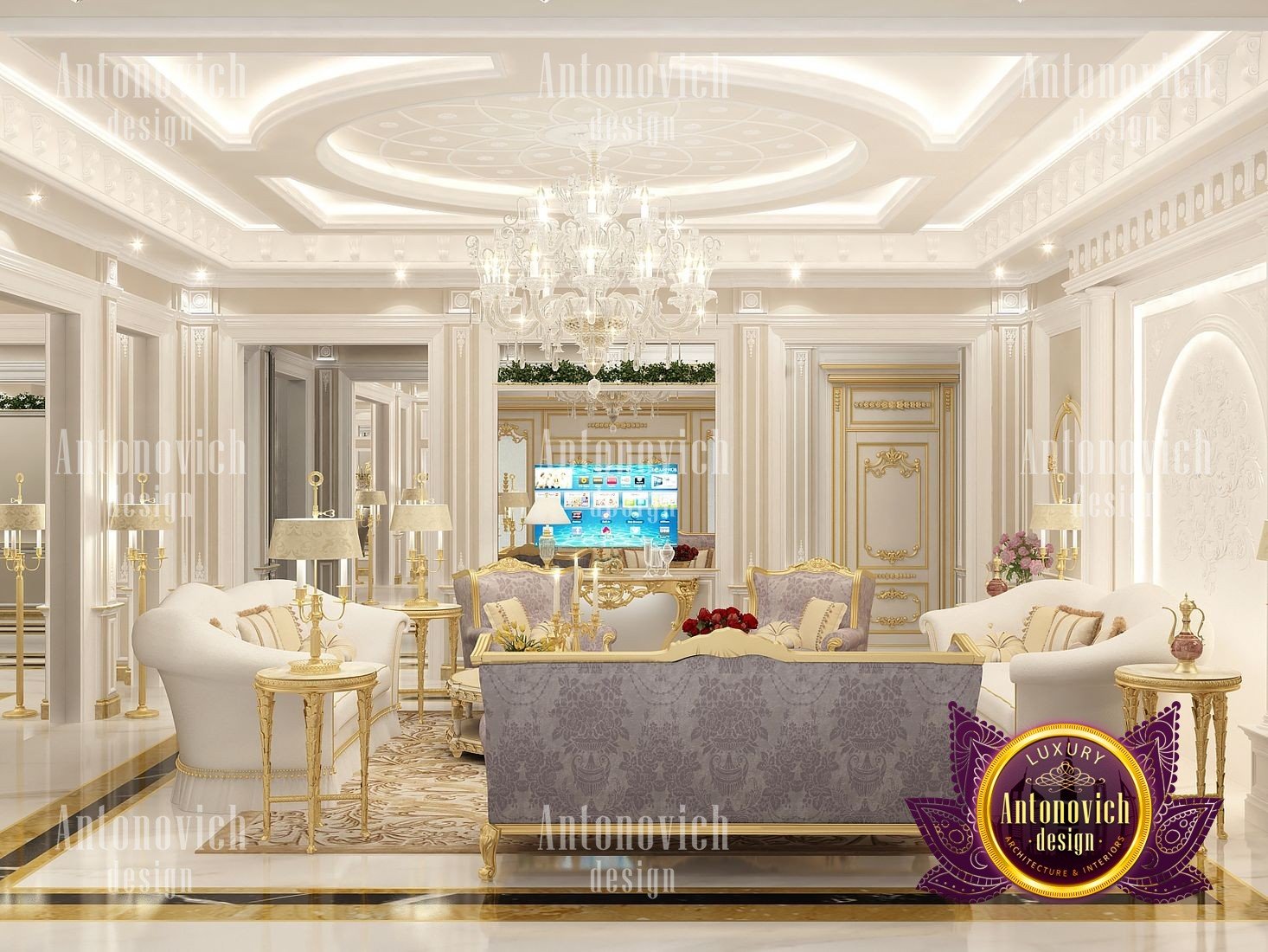 Modern Classic Villa Interior Design by Luxury Antonovich Design