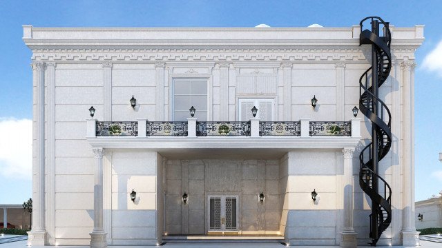 This luxury classic style home is designed with stunning marble flooring and exquisite furniture, creating a grand yet inviting atmosphere.