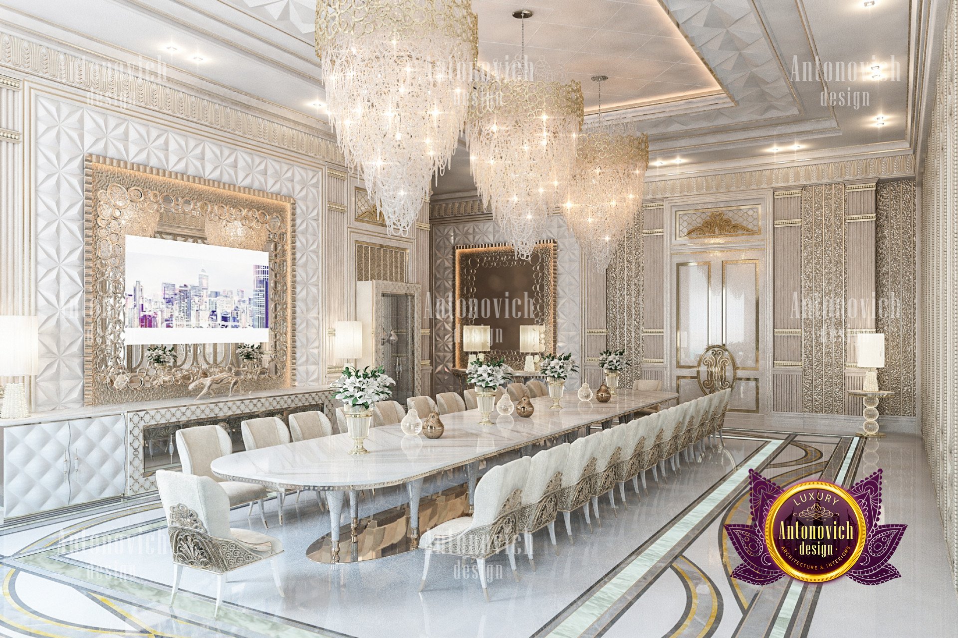 luxurious middle east dining room