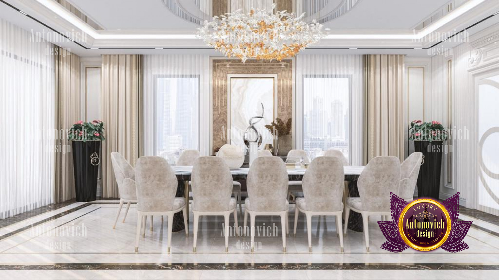 Dining Room Interior Idea For 22 Carat Villa Design The Palm