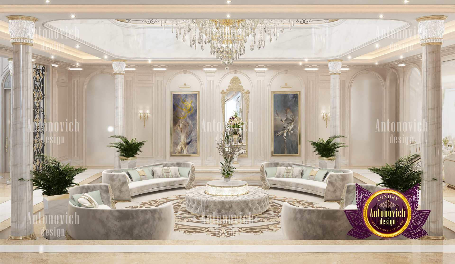 Luxury Living Room Design In Dubai Hills