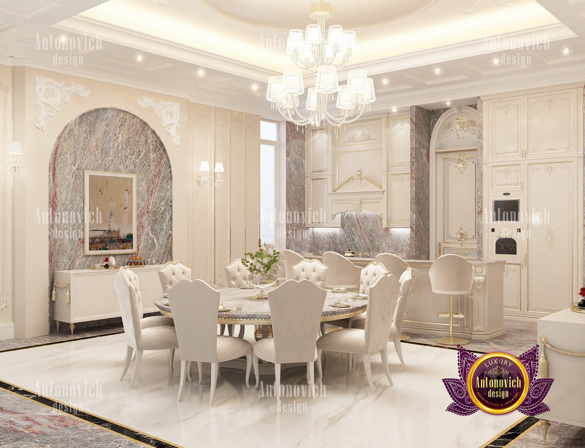 Luxury Dining Room Design In Dubai Hills