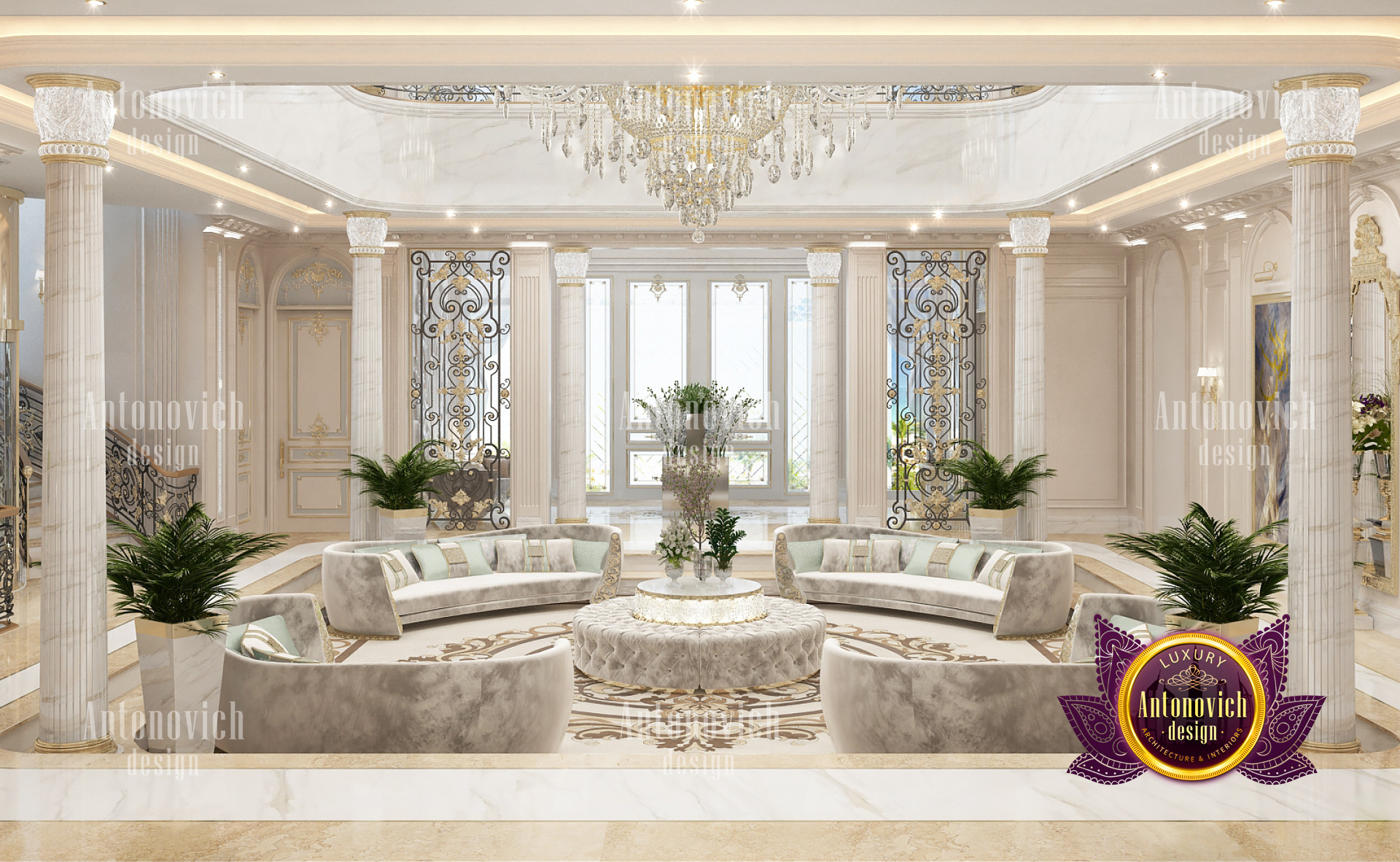 Living Room Design In Dubai Hills