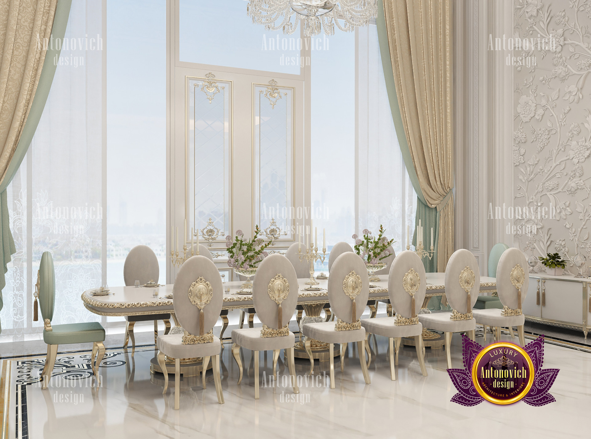 Amazing Dining Room Design in Dubai hills