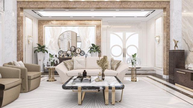 Living Room Design For 22 Carat Villa Design The Palm