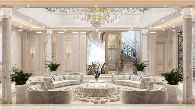 Amazing Living Room Design in Dubai Hills