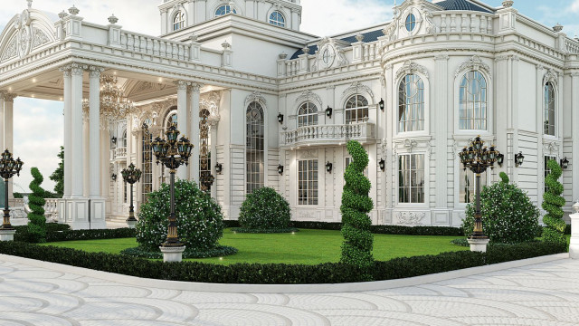 Classic villa exterior and interior design Saudi Arabia