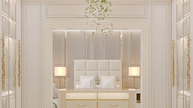 Luxury interior design, made with modern classic elements. Perfect harmony of elegance and sophistication.