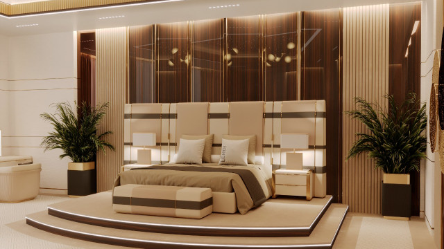 Modern interior design featuring luxury furniture and fixtures, with classic touches and neutral colors.