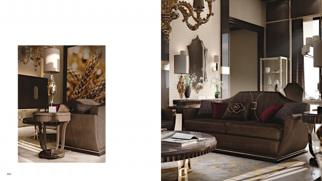 An exquisite interior with luxurious functional pieces, sleek textiles and a powerful color palette that adds sophistication to any living space.