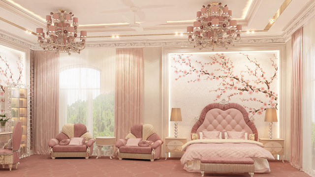 This picture shows a beautiful, modern living room with light gray walls and a medium gray tile floor. The furniture is luxurious and elegant, featuring a large white leather couch, an upholstered chair in a subtle gray pattern, an elegant glass coffee table, and a sturdy wooden TV stand. On the wall are several stylish sconces providing soft lighting, as well as a collection of framed art pieces. In addition, the room features several plants, including a tall fiddle-leaf fig and a large floor plant. Overall, this space is both comfortable and stylish.