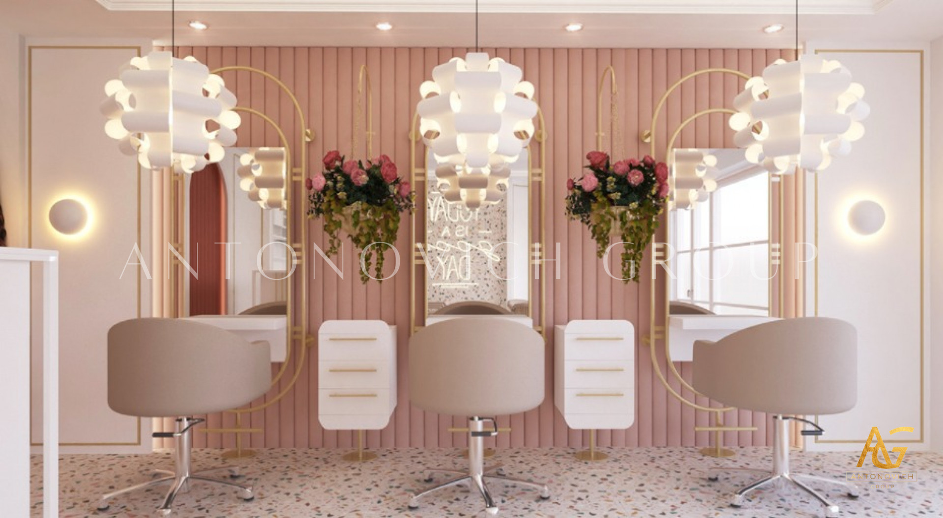 CLASSY BEAUTY SALON INTERIOR DESIGN