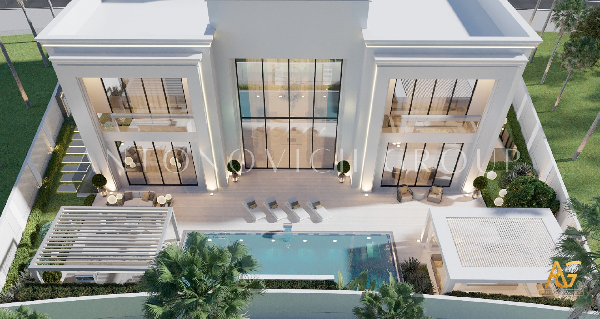 Visual Reference: Luxury Villa Dubai Exterior And Landscape Design Solution