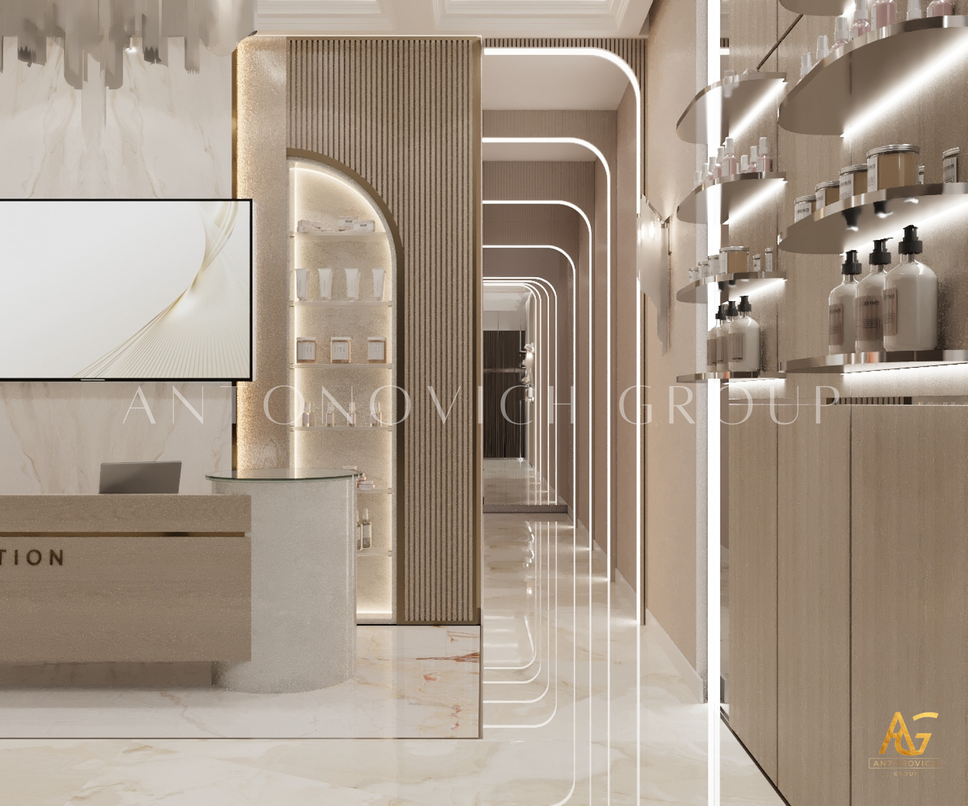 Aesthetic Harmony Interior Design for Beauty Salon