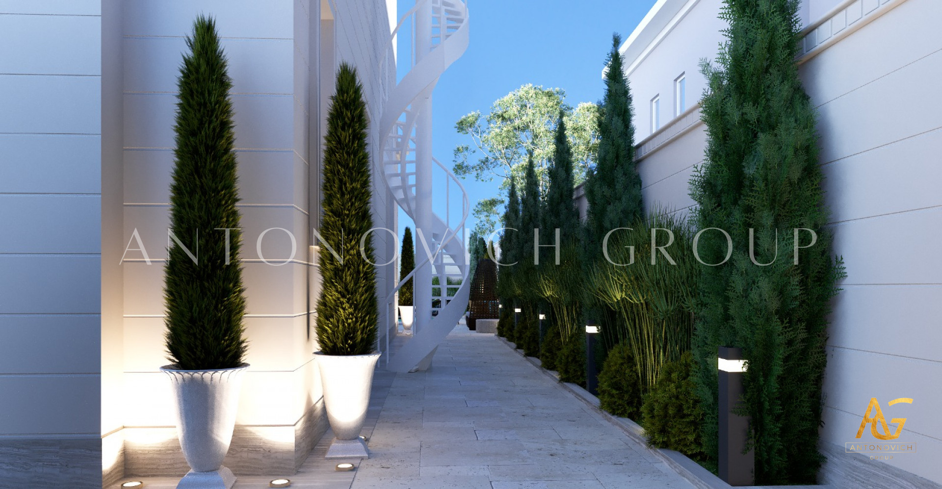 Photo inspiration: Luxury Villa Exterior Landscape Renovation In Dubai Photo Inspiration