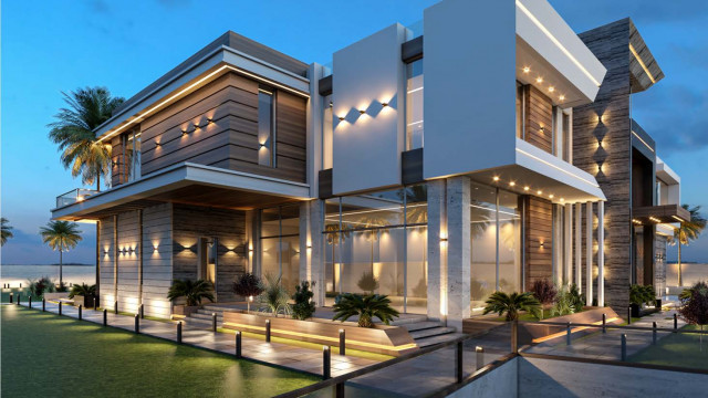 Luxurious Aesthetic Villa Exterior Design in Modern Style